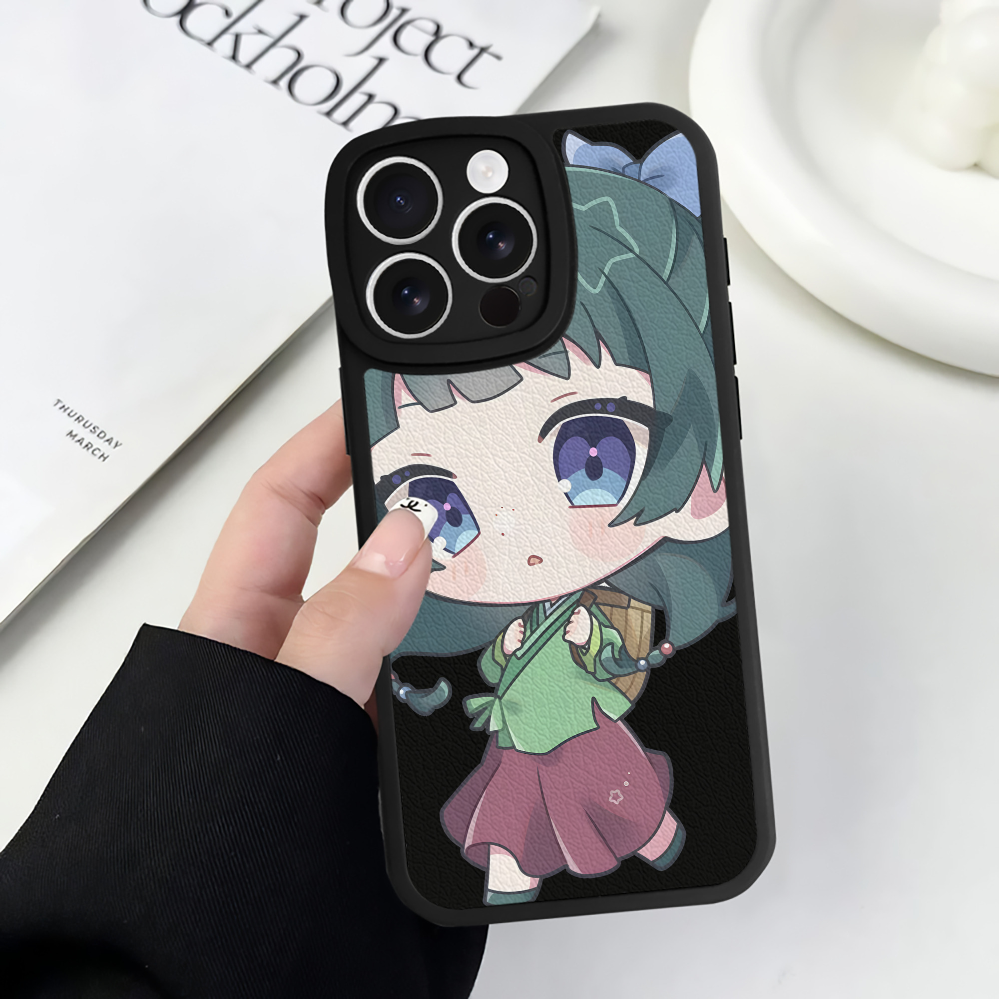 （画像用） 薬屋のひとりごと The Apothecary Diaries 【iPhone 16シリーズ対応】シリコンスマホケース（レザー調） 材質：シリコン